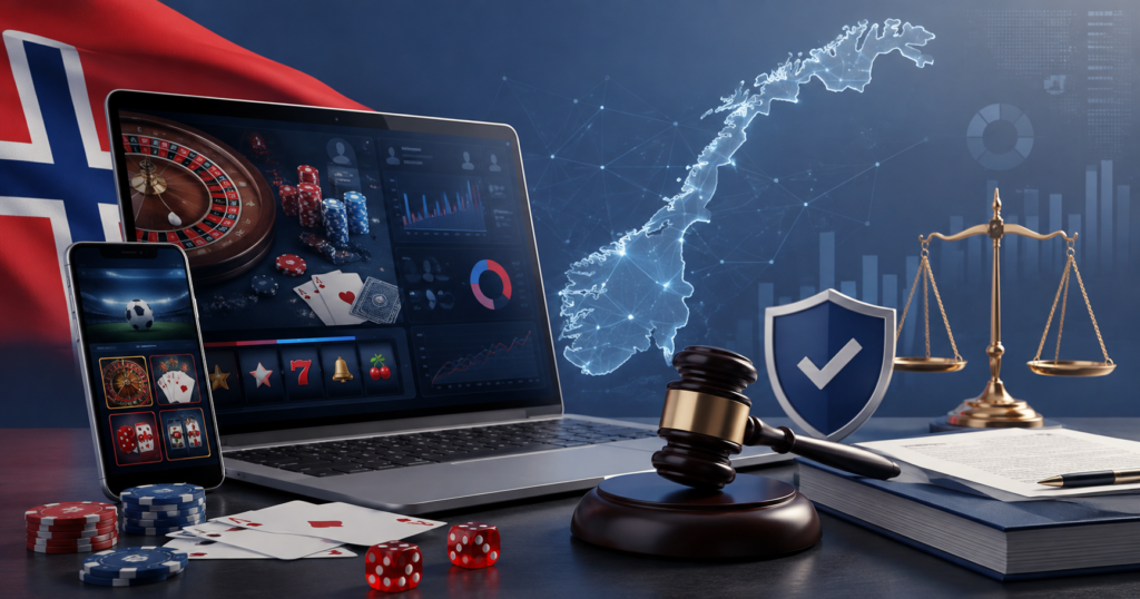 Online pengespill i Norge i 2026: enerettsmodell, marked og regulering